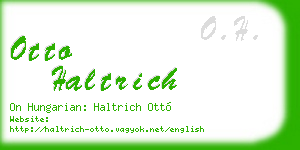 otto haltrich business card